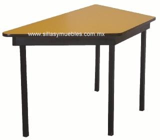 MESA ESCOLAR EN FORMA DE TRAPECIO